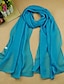 cheap Scarves-Women&#039;s Basic Chiffon Rectangle Scarf - Solid Colored / Black / White / Blue / Green / Pink
