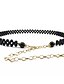 cheap Belts-Women&#039;s Chain Black White Party Wedding Street Dailywear Belt Pure Color / Work / Imitation Pearl / Basic / Fall / Winter