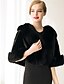 cheap Furs &amp; Leathers-Women&#039;s Shawl Lapel Winter Fur Coat Short Solid Colored Going out Vintage White Black One-Size / Batwing Sleeve