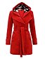 abordables Women&#039;s Coats &amp; Jackets-Abrigo largo de Navidad para mujer, abrigo de vestir con doble botonadura, abrigo de invierno con cinturón, gabardina cálida a prueba de viento, chaqueta informal elegante y ajustada, ropa de abrigo