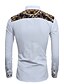 cheap Men&#039;s Shirts-Men&#039;s Daily Shirt Tribal Long Sleeve Patchwork Slim Tops Vintage Classic Collar White / Fall / Spring