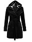 cheap Women&#039;s Coats &amp; Jackets-Women&#039;s Pea Coat Xmas Long Coat Duble Breasted Dress Coat Belted Winter Coat Warm Windproof Trench Coat Slim Fit Elegant Casual Jacket Long Sleeve Outerwear