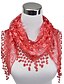 cheap Scarves &amp; Bandanas-Women&#039;s Work Lace Rectangle Scarf - Floral Cut Out / Tassel Fringe / Fabric