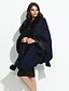 cheap Coats &amp; Trench Coats-Women&#039;s Daily Vintage Fall Long Fur Coat, Solid Colored Shawl Lapel Long Sleeve Faux Fur / Woolen Cloth Brown / Navy Blue / Red