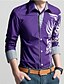 cheap Men&#039;s Shirts-Men&#039;s Shirt Dress Shirt Collar Classic Collar Geometric Tribal White Black Purple Yellow Light Green Long Sleeve Plus Size Print Daily Slim Tops Vintage / Spring / Fall