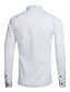 abordables Camisas de hombres-Hombre Camisa Camisa para Vestido Cuello Color sólido Blanco Negro Azul Piscina Rosa Vino Manga Larga Diario Tops Formal / Primavera / Otoño