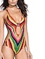 cheap One-Pieces-Women&#039;s Swimwear One Piece Swimsuit Print Rainbow Bathing Suits / Super Sexy