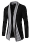 cheap Best Sellers-Men&#039;s Vintage Knitted Houndstooth Cardigan Sweater