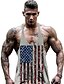 cheap Men&#039;s Tees &amp; Tank Tops-Men&#039;s Tank Top Shirt Graphic Patterned National Flag Round Neck Daily Sports Sleeveless Print Slim Tops Active Black Gray / Summer / Summer