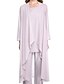 abordables Robes de Mère de Mariée-ADOR Combinaisons / Pantsuit Encolure dégagée Longueur Cheville Mousseline de soie Robe de Mère de Mariée  avec Plissé  / Echarpe incluse