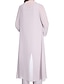 abordables Robes de Mère de Mariée-ADOR Combinaisons / Pantsuit Encolure dégagée Longueur Cheville Mousseline de soie Robe de Mère de Mariée  avec Plissé  / Echarpe incluse