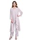 abordables Robes de Mère de Mariée-ADOR Combinaisons / Pantsuit Encolure dégagée Longueur Cheville Mousseline de soie Robe de Mère de Mariée  avec Plissé  / Echarpe incluse