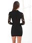 cheap Midi Dresses-Women&#039;s Bodycon Knee Length Dress White Black Long Sleeve Solid Colored Lace Spring Summer Round Neck Hot Streetwear Sophisticated Skinny Choker S M L XL / Sexy