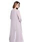 abordables Robes de Mère de Mariée-ADOR Combinaisons / Pantsuit Encolure dégagée Longueur Cheville Mousseline de soie Robe de Mère de Mariée  avec Plissé  / Echarpe incluse