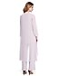 abordables Robes de Mère de Mariée-ADOR Combinaisons / Pantsuit Encolure dégagée Longueur Cheville Mousseline de soie Robe de Mère de Mariée  avec Plissé  / Echarpe incluse