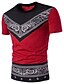 cheap Tank Tops-Men&#039;s T shirt Shirt Graphic Paisley Tribal Round Neck Daily Sports Short Sleeve Slim Tops Cotton Streetwear White Black Red