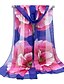 cheap Scarves-Women&#039;s Holiday Chiffon Rectangle Scarf - Floral Mesh / Fabric