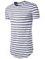 cheap Tank Tops-Men&#039;s Unisex T shirt Striped Round Neck Plus Size Daily Sports Short Sleeve Print Slim Tops Basic Black Light gray Red / Summer / Long