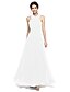 cheap Bridesmaid Dresses-Halter Neck / Y Neck A-Line Chiffon Floor Length Bridesmaid Dress with Sash / Ribbon / Criss Cross / Ruched