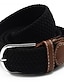 cheap Belts-Men&#039;s Belt Simple Casual Polyester Stretch Knit Buckle Belt Fashionable Gift For Boyfriend And Father