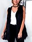 cheap Furs &amp; Leathers-Women&#039;s Winter V Neck Vest Regular Solid Colored Going out Plus Size Black S M L XL