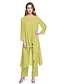 abordables Robes de Mère de Mariée-ADOR Combinaisons / Pantsuit Encolure dégagée Longueur Cheville Mousseline de soie Robe de Mère de Mariée  avec Plissé  / Echarpe incluse