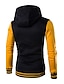 cheap Hoodies-Men&#039;s Color Block Cotton Hoodie Long Sleeve