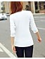 cheap T-Shirts-Women&#039;s T shirt Embroidery V Neck Going out Weekend Long Sleeve Tops White Black