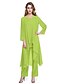 abordables Robes de Mère de Mariée-ADOR Combinaisons / Pantsuit Encolure dégagée Longueur Cheville Mousseline de soie Robe de Mère de Mariée  avec Plissé  / Echarpe incluse
