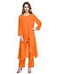 abordables Robes de Mère de Mariée-ADOR Combinaisons / Pantsuit Encolure dégagée Longueur Cheville Mousseline de soie Robe de Mère de Mariée  avec Plissé  / Echarpe incluse