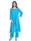 abordables Robes de Mère de Mariée-ADOR Combinaisons / Pantsuit Encolure dégagée Longueur Cheville Mousseline de soie Robe de Mère de Mariée  avec Plissé  / Echarpe incluse