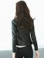 cheap Furs &amp; Leathers-Women&#039;s Faux Leather Jacket Solid Colored Spring &amp;  Fall Notch lapel collar Short Coat Daily Long Sleeve Jacket Yellow / Work