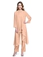 abordables Robes de Mère de Mariée-ADOR Combinaisons / Pantsuit Encolure dégagée Longueur Cheville Mousseline de soie Robe de Mère de Mariée  avec Plissé  / Echarpe incluse
