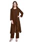 abordables Robes de Mère de Mariée-ADOR Combinaisons / Pantsuit Encolure dégagée Longueur Cheville Mousseline de soie Robe de Mère de Mariée  avec Plissé  / Echarpe incluse
