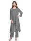 abordables Robes de Mère de Mariée-ADOR Combinaisons / Pantsuit Encolure dégagée Longueur Cheville Mousseline de soie Robe de Mère de Mariée  avec Plissé  / Echarpe incluse
