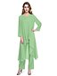 abordables Robes de Mère de Mariée-ADOR Combinaisons / Pantsuit Encolure dégagée Longueur Cheville Mousseline de soie Robe de Mère de Mariée  avec Plissé  / Echarpe incluse