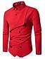 billige Skjorter til herrer-Herre Skjorte Ballskjorte Klassisk krage Ensfarget Hvit Svart Rød Navyblå Langermet Daglig Tynn Topper Kinoiserie