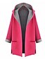 cheap Coats &amp; Trench Coats-Women&#039;s Coat Long Solid Colored Going out Streetwear Red Yellow L XL XXL 3XL