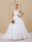 cheap Wedding Dresses-Wedding Dresses Ball Gown Sweetheart Strapless Chapel Train Tulle Bridal Gowns With Lace Sashes / Ribbons 2024