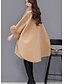 cheap Coats &amp; Trench Coats-Women&#039;s Cloak / Capes Daily Fall Winter Long Coat Crew Neck Regular Fit Streetwear Jacket Long Sleeve Solid Colored Gray Camel / Wool