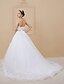cheap Wedding Dresses-Wedding Dresses Ball Gown Sweetheart Strapless Chapel Train Tulle Bridal Gowns With Lace Sashes / Ribbons 2024