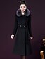cheap Coats &amp; Trench Coats-Women&#039;s Coat Going out Winter Fall Maxi Coat Regular Fit Jacket Long Sleeve Black Wine Fuchsia