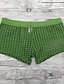 cheap Men&#039;s Hats-Men&#039;s Cut Out Solid Colored Boxers Underwear Mid Waist Super Sexy Green S