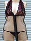 cheap Women&#039;s Sexy Clothing-Women&#039;s Embroidered Plus Size Super Sexy Babydoll &amp; Slips / Lace Lingerie / Suits Nightwear Embroidered Black S M L / V Neck