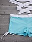 billige Bikini-Dame Badetøj Bikini badedragt Kryds Ensfarvet Lysegrøn Lyserød Navyblå Pandebånd Halterhals Badedragter Sporty
