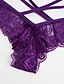 abordables Panties-Mujer Acordonado Panti Ultrasexy / Slip Jacquard Media cintura Erótico Morado Tamaño Único / Encaje
