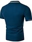 baratos Polos-Homens Camisa de golfe Sólido Manga Curta Diário Blusas Algodão Básico Moda de Rua Branco Azul / Verão
