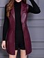 cheap Coats &amp; Trench Coats-Women&#039;s Trench Coat Daily Spring Regular Coat Shirt Collar Basic Jacket Long Sleeve Solid Colored Oversized Black Red