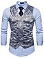 cheap New To Sale-Men&#039;s Vest Work Solid Colored / Floral Print Cotton / Polyester Men&#039;s Suit Blue / Gold / White V Neck / Fall / Spring / Sleeveless / Business Casual