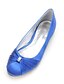 billige Women&#039;s Sneakers-Dame bryllup sko Brudesko Rhinsten Flat hæl Rund Tå Elegant Klassisk Ballerina Sateng Tøfler Svart Hvit Krystall